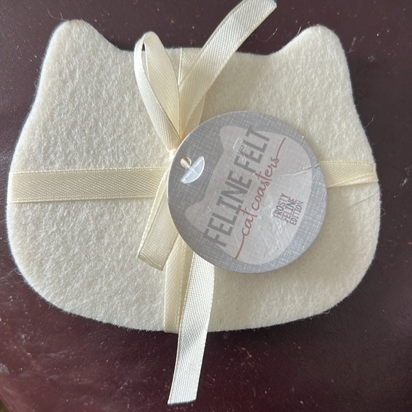 Frosty Feline Felt Coasters + Cat Whisker Keepers - Picture 10 of 10